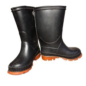 Kids Black Rain & Snow Boots